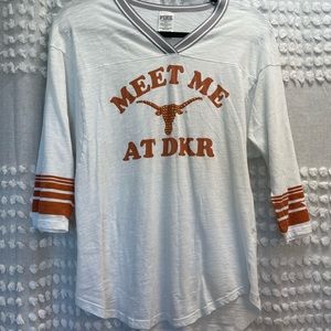 PINK Texas Longhorns baseball tee style